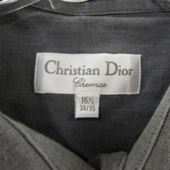 Christian Dior Men's Grey Long Sleeve Button Up - Picture 4 of 5
